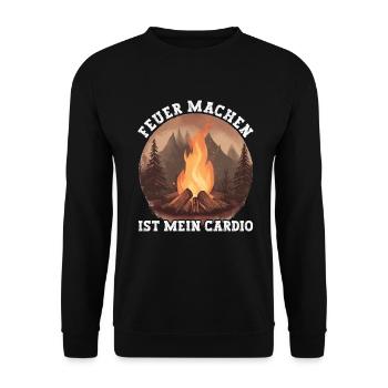 Bushcrafting Equipment Outdoor Survival - Unisex Sweatshirt - black - Front - Alina (178cm) & Michal (187cm)