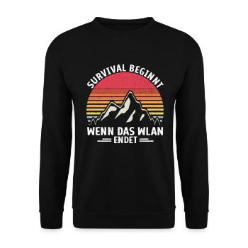 Bushcrafting Equipment Outdoor Survival - Unisex Sweatshirt - black - Front - Alina (178cm) & Michal (187cm)