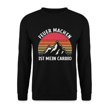 Bushcrafting Equipment Outdoor Survival - Unisex Sweatshirt - black - Front - Alina (178cm) & Michal (187cm)
