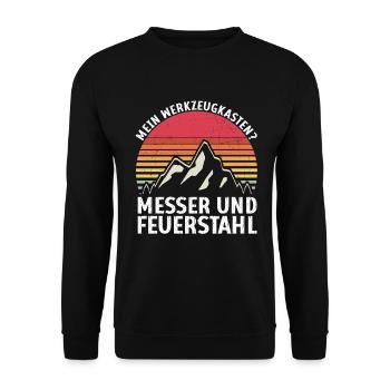 Bushcrafting Equipment Outdoor Survival - Unisex Sweatshirt - black - Front - Alina (178cm) & Michal (187cm)
