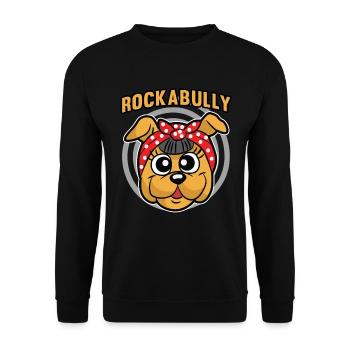 Rockabilly - Unisex Sweatshirt - black - Front - Alina (178cm) & Michal (187cm)