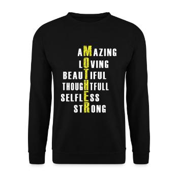 Mother's Day - Unisex Sweatshirt - black - Front - Alina (178cm) & Michal (187cm)