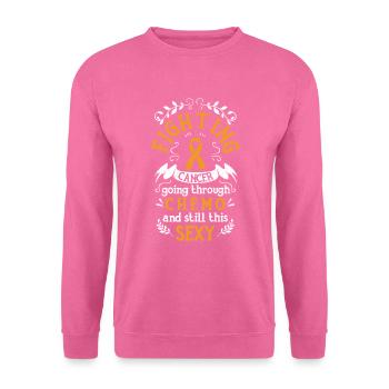 Krebs Kampf Gewinner Geschenk Schleife - Unisex Pullover - Pink - Vorne