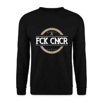 Cancer fight winner gift loop - Unisex Sweatshirt - black - Front - Alina (178cm) & Michal (187cm)