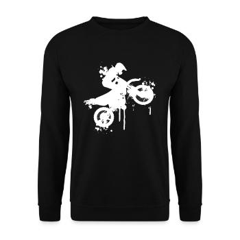 Cadeau de motocross - Sweat-shirt Unisexe - noir - Devant - Alina (178cm) & Michal (187cm)