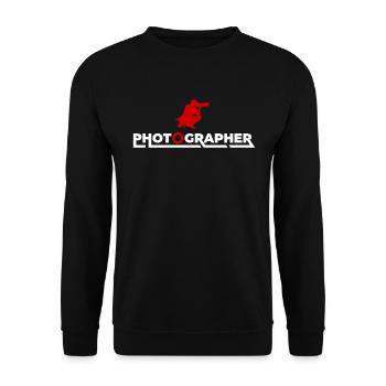 Photographer Model Shooting Camera Fan Gift Idea - Unisex Sweatshirt - black - Front - Alina (178cm) & Michal (187cm)