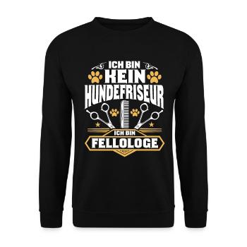 Chien coiffeur chien toiletteur toiletteur toilettage - Sweat-shirt Unisexe - noir - Devant - Alina (178cm) & Michal (187cm)