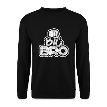 Big Bro Big Brother Cool Young Siblings - Unisex Sweatshirt - black - Front - Alina (178cm) & Michal (187cm)