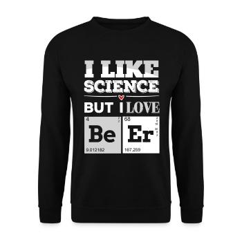 Nerd Science Geek - Unisex Sweatshirt - black - Front - Alina (178cm) & Michal (187cm)
