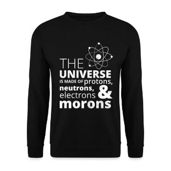 Nerd Science Geek - Unisex Sweatshirt - black - Front - Alina (178cm) & Michal (187cm)