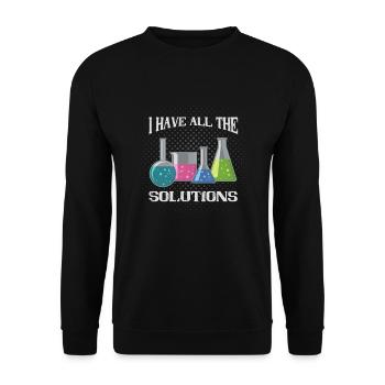 Nerd Science Geek - Unisex Sweatshirt - black - Front - Alina (178cm) & Michal (187cm)