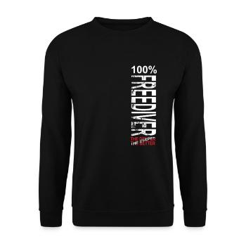 100 Percent Freediver Apnea Gift - Unisex Sweatshirt - black - Front - Alina (178cm) & Michal (187cm)