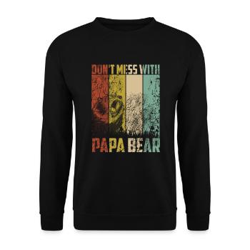 Ne t’en prends pas à papa. - Sweat-shirt Unisexe - noir - Devant - Alina (178cm) & Michal (187cm)