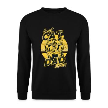Best Cat Dad Ever - Unisex Sweatshirt - black - Front - Alina (178cm) & Michal (187cm)