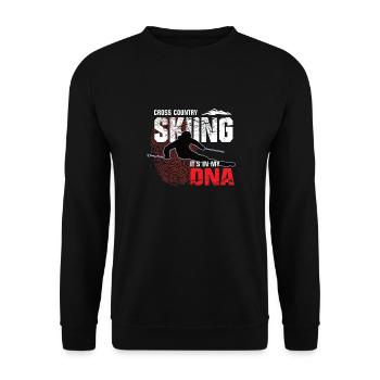 Skiing - it's in my DNA - Unisex Sweatshirt - black - Front - Alina (178cm) & Michal (187cm)