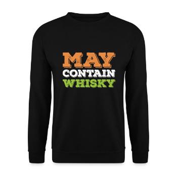 May Contain Whisky - Unisex Pullover - Schwarz - Vorne - Alina (178cm) & Michal (187cm)