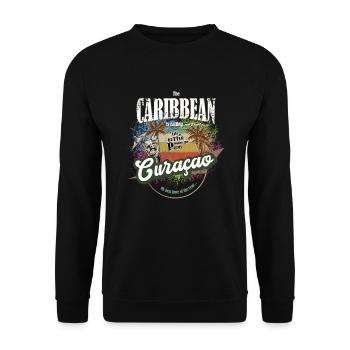 Curacao - The Caribbean is calling - colorful - colorful - Unisex Sweatshirt - black - Front - Alina (178cm) & Michal (187cm)