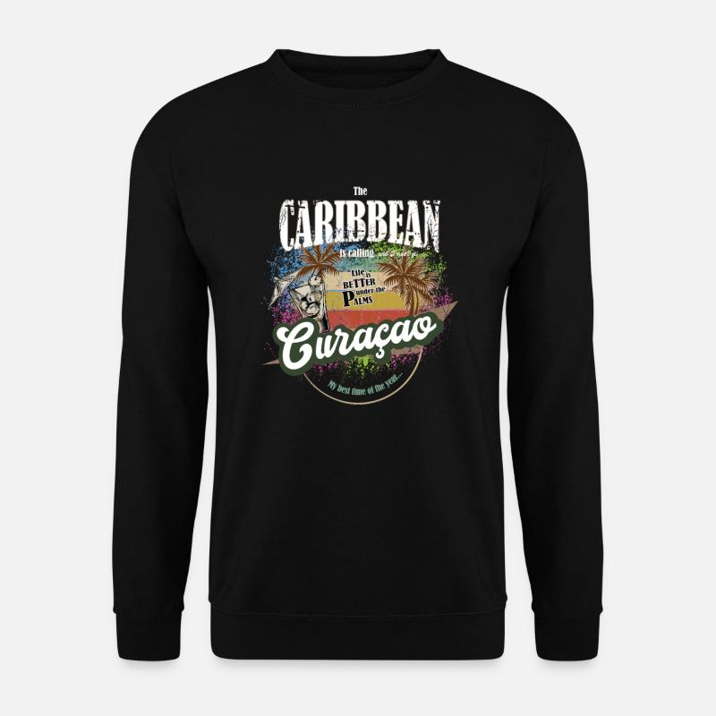 Curacao - Die Karibik ruft - colorful - farbenfroh - Unisex Pullover - Schwarz
