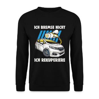 Cadeau de conduite de voiture électrique de voiture électrique pour la mobilité électrique - Sweat-shirt Unisexe - noir - Devant - Alina (178cm) & Michal (187cm)
