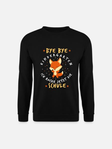 Bye Bye Kindergarten Einschulung Fuchs Geschenk - Unisex Pullover - Schwarz