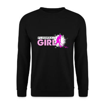 Cadeau de floorball fille floorball - Sweat-shirt Unisexe - noir - Devant - Alina (178cm) & Michal (187cm)