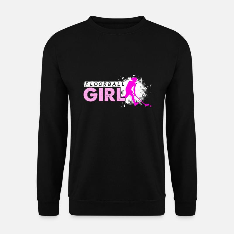 Floorball Mädchen Unihockey Geschenk - Unisex Pullover - Schwarz