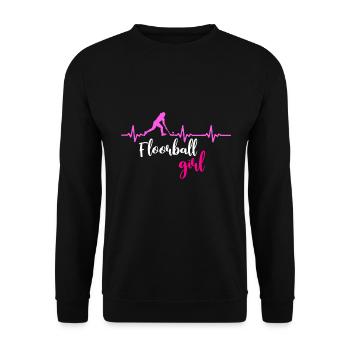 Fille de floorball - Sweat-shirt Unisexe - noir - Devant - Alina (178cm) & Michal (187cm)