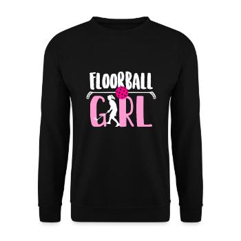 Fille de floorball - Sweat-shirt Unisexe - noir - Devant - Alina (178cm) & Michal (187cm)