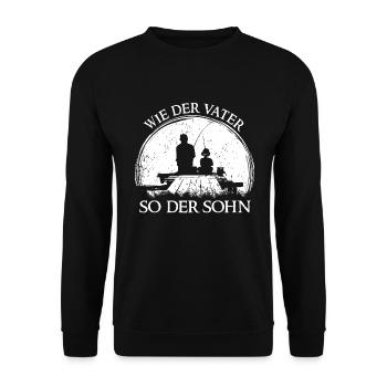 Vater Sohn Angeln Beste Freunde Papa Angeln - Unisex Pullover - Schwarz - Vorne - Alina (178cm) & Michal (187cm)