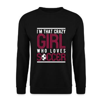 Soccer Girl Women Soccer Fan - Unisex Sweatshirt - black - Front - Alina (178cm) & Michal (187cm)