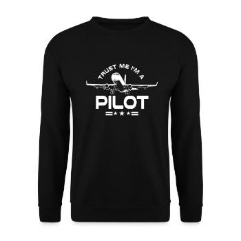 Croyez-moi, je suis pilote - Sweat-shirt Unisexe - noir - Devant - Alina (178cm) & Michal (187cm)