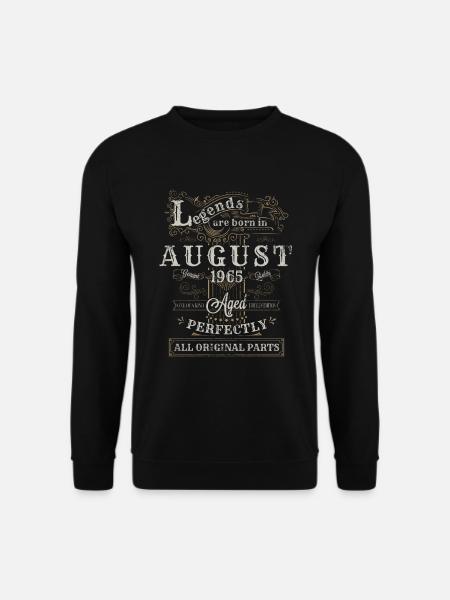 Legends are Born In August 1965 Vintage Geburtstag - Unisex Pullover - Schwarz