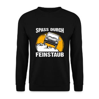 Russland Lada 4x4 Offroad Auto Spaß Feinstaub - Unisex Pullover - Schwarz - Vorne - Alina (178cm) & Michal (187cm)