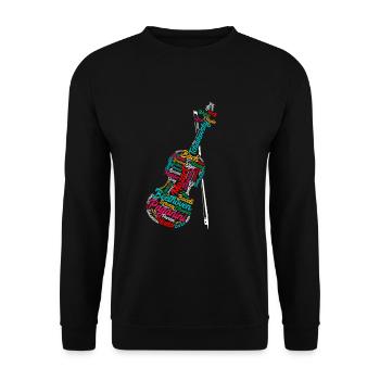 Classical composer Classical music violin - Unisex Sweatshirt - black - Front - Alina (178cm) & Michal (187cm)