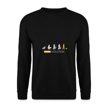 Chien t shirt cadeau motif patte chien propriétaire - Sweat-shirt Unisexe - noir - Devant - Alina (178cm) & Michal (187cm)