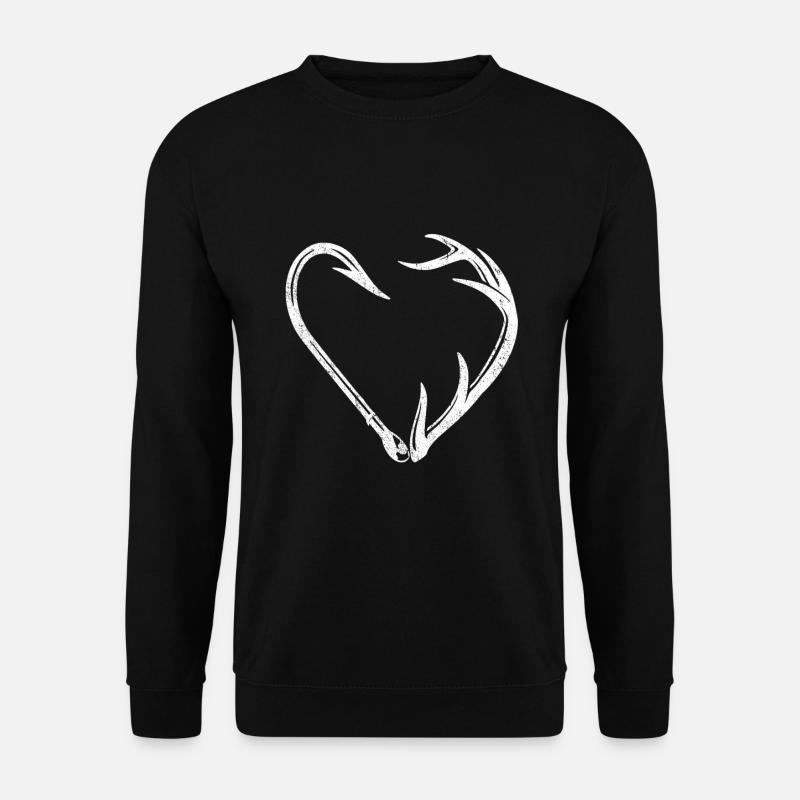 Fishing Shed Hunter Antler Elk Deer Hunting - Unisex Pullover - Schwarz