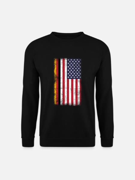 German American Flag USA German - Unisex Pullover - Schwarz