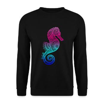 Cadeau d'animaux marins hippocampes pour aquarium - Sweat-shirt Unisexe - noir - Devant - Alina (178cm) & Michal (187cm)
