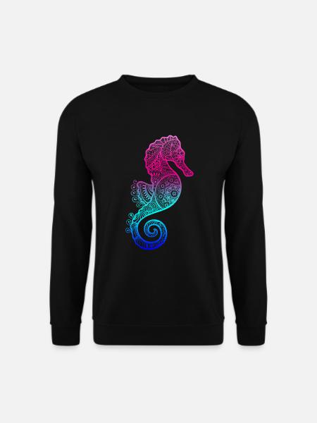 Sea horse marine animals gift for aquarium - Unisex Sweatshirt - black