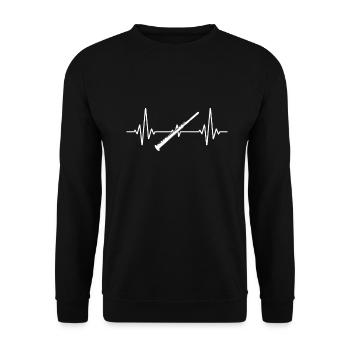 Clarinet music orchestra gift - Unisex Sweatshirt - black - Front - Alina (178cm) & Michal (187cm)