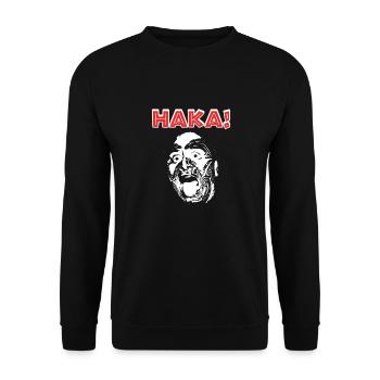 New Zealand Rugby - HAKA - Unisex Pullover - Schwarz - Vorne - Alina (178cm) & Michal (187cm)