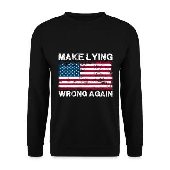 Anti- fait à nouveau des mensonges protestant - Sweat-shirt Unisexe - noir - Devant - Alina (178cm) & Michal (187cm)