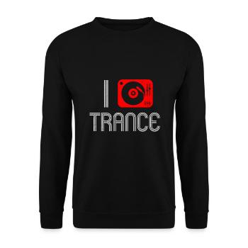 DJ trance hang up for party friends - Unisex Sweatshirt - black - Front - Alina (178cm) & Michal (187cm)