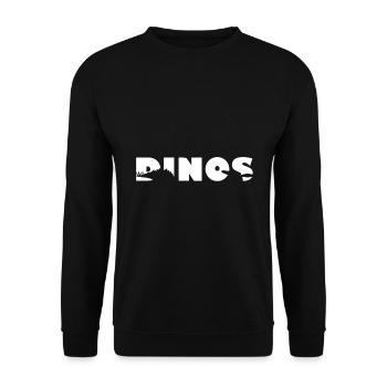 Dinosaur design for boys girls adults - Unisex Sweatshirt - black - Front - Alina (178cm) & Michal (187cm)