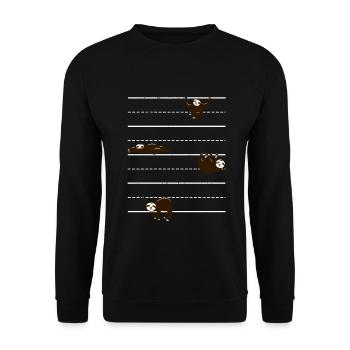 Sloth funny gift idea for chilling out - Unisex Sweatshirt - black - Front - Alina (178cm) & Michal (187cm)