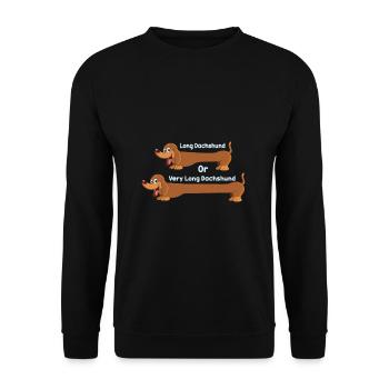 Idée cadeau drôle de teckel pour les propriétaires de chien teckel - Sweat-shirt Unisexe - noir - Devant - Alina (178cm) & Michal (187cm)