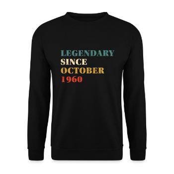 Légendaire depuis octobre 1960 - Sweat-shirt Unisexe - noir - Devant - Alina (178cm) & Michal (187cm)