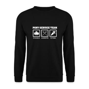 Pony horse gift for pony farm - Unisex Sweatshirt - black - Front - Alina (178cm) & Michal (187cm)