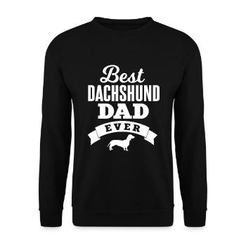 Best Dachshund Dad Ever Dachshund Master - Unisex Sweatshirt - black - Front - Alina (178cm) & Michal (187cm)
