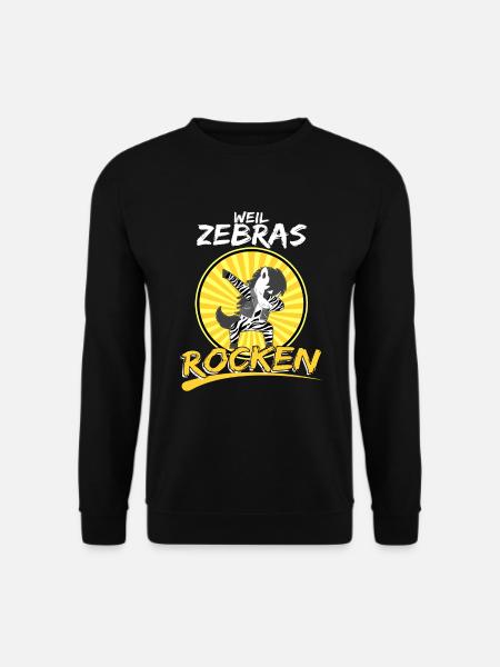 Kinder Zebra Weil Zebras Rocken Cooles Dab Zebra - Unisex Pullover - Schwarz